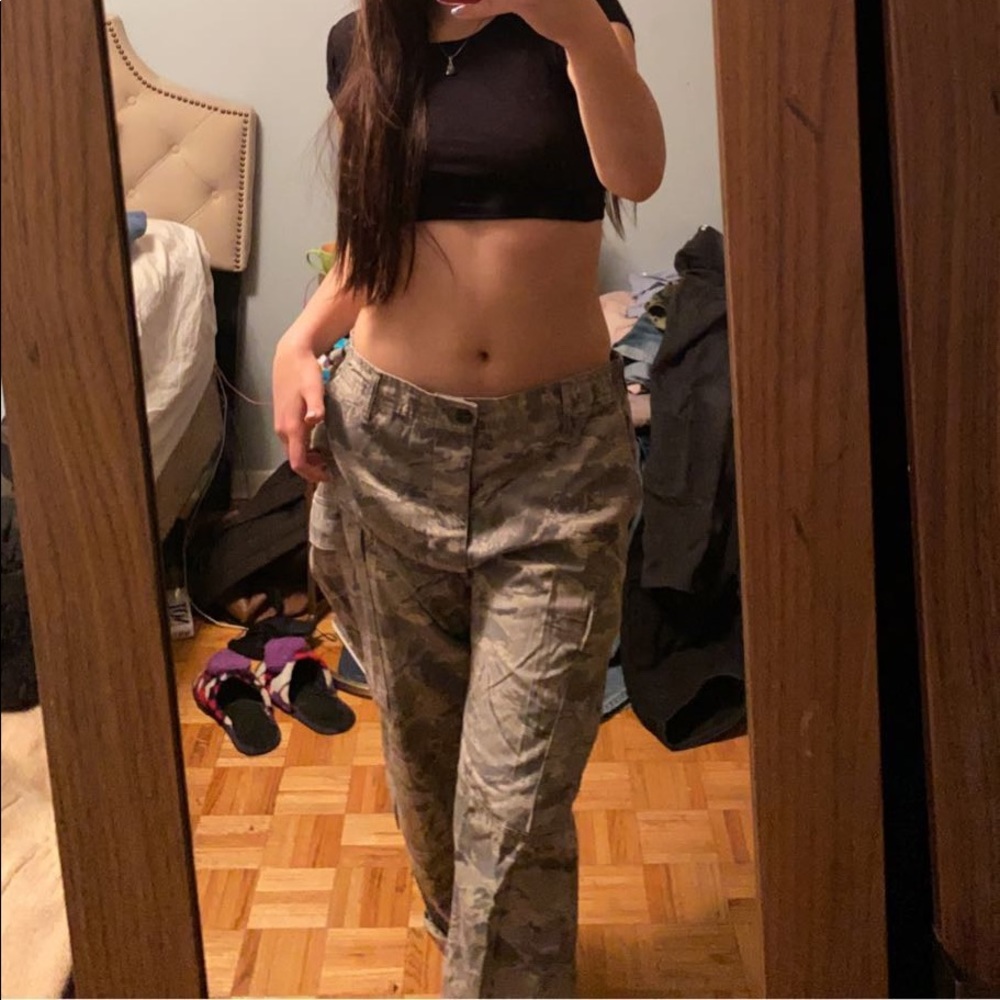 Grey Camouflage Army Trousers